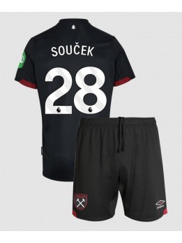 West Ham United Tomas Soucek #28 Dječji Gostujuci Dres kompleti 2024-25 Kratak Rukavima (+ kratke hlače)